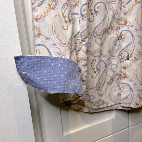 Tommy Bahama Newport Coast Long Sleeve Button Up Paisley Print Men Shirt Size M - Picture 10 of 17